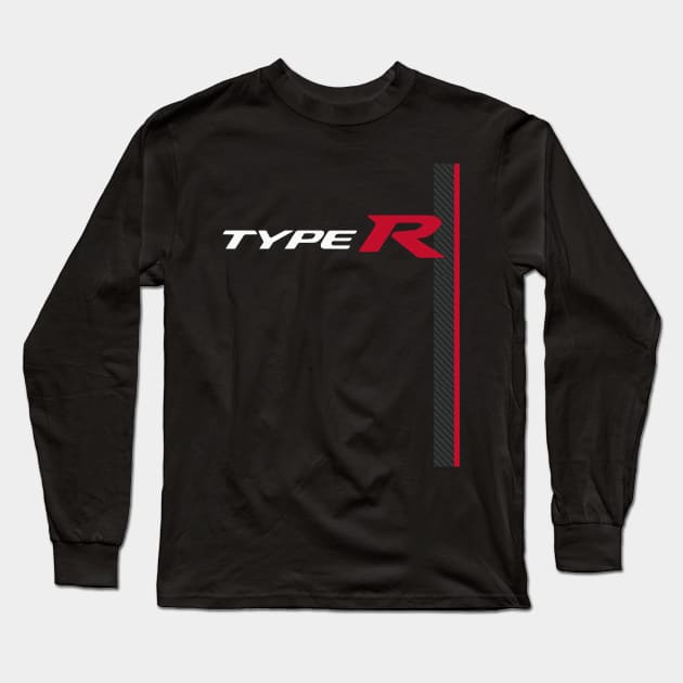 TYPE R RACING STRIPE CARBON Long Sleeve T-Shirt by cowtown_cowboy